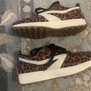 Dolce Vita Brown Leopard Print Sneakers